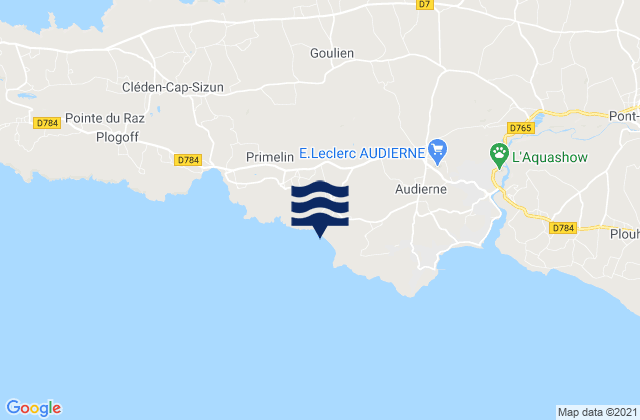 Mappa delle Getijden in Saint Tugen, France