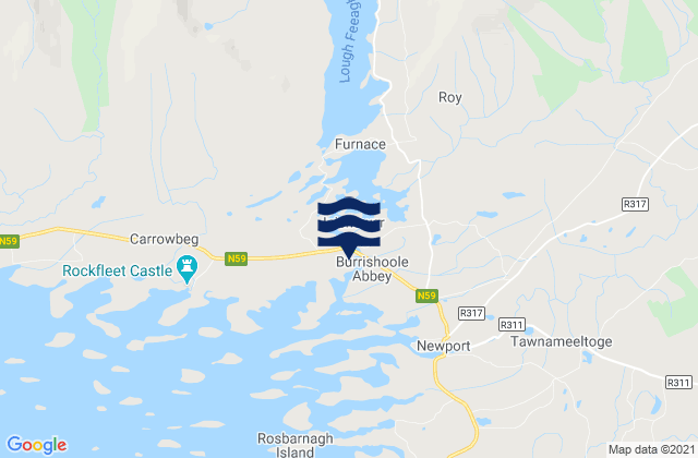 Mappa delle Getijden in Saint’s Island, Ireland