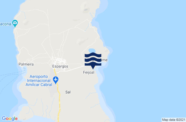 Mappa delle Getijden in Sal Municipality, Cabo Verde