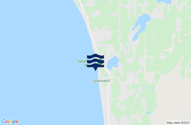 Mappa delle Getijden in Salamatof Beach, United States