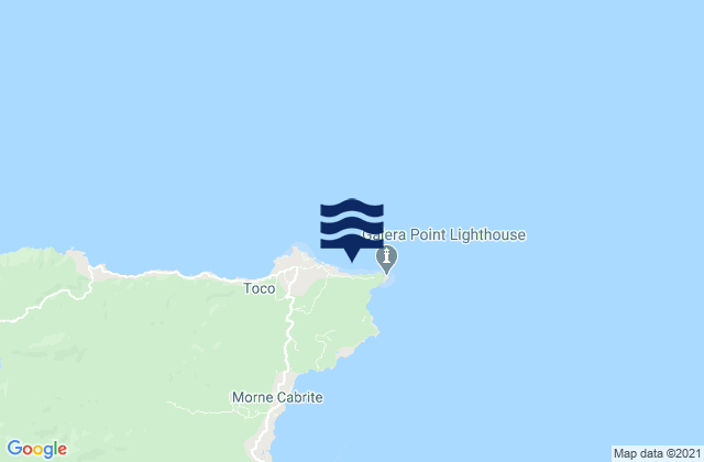Mappa delle Getijden in Salibea Bay, Trinidad and Tobago