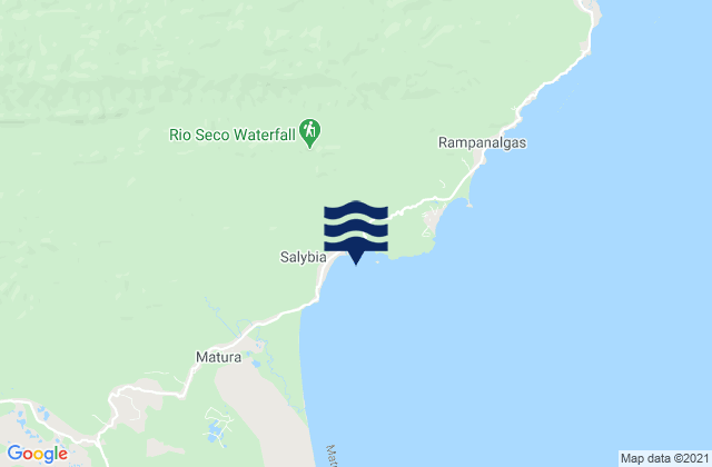 Mappa delle Getijden in Saline Bay, Trinidad and Tobago