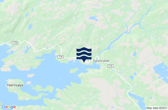 Mappa delle Getijden in Salsbruket, Norway