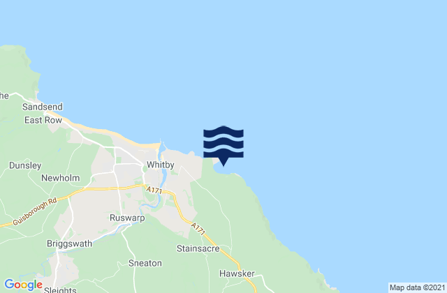 Mappa delle Getijden in Saltwick Bay, United Kingdom