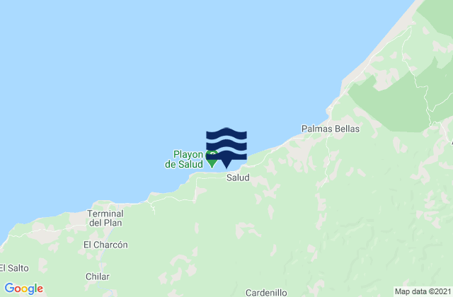 Mappa delle Getijden in Salud, Panama