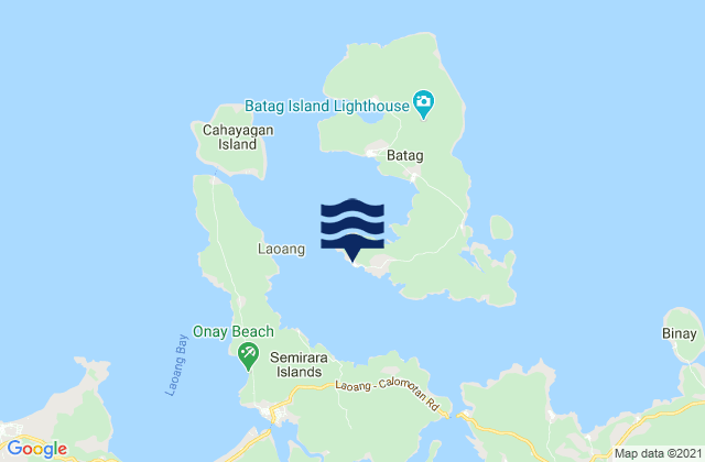 Mappa delle Getijden in Salvacion, Philippines