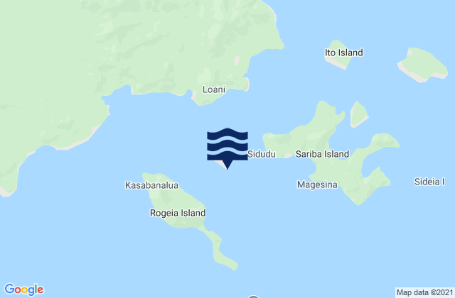 Mappa delle Getijden in Samarai Island, Papua New Guinea