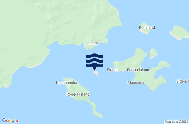 Mappa delle Getijden in Samarai, Papua New Guinea
