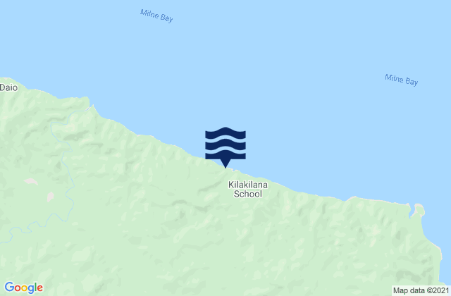 Mappa delle Getijden in Samarai Murua, Papua New Guinea