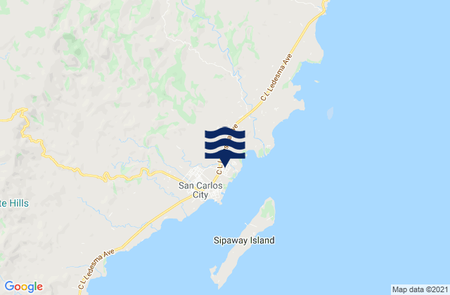 Mappa delle Getijden in San Carlos City, Philippines