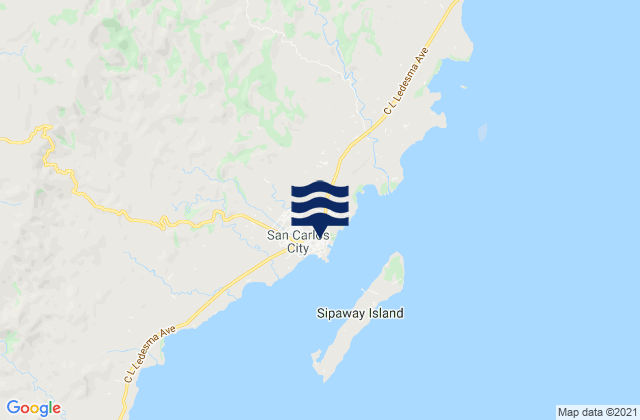 Mappa delle Getijden in San Carlos, Philippines