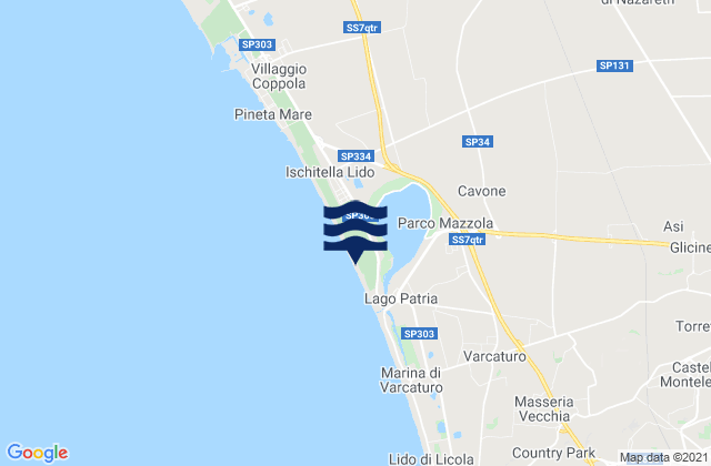 Mappa delle Getijden in San Cipriano d'Aversa, Italy