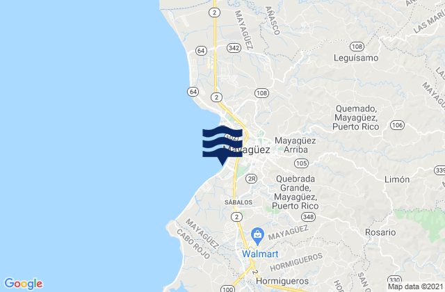 Mappa delle Getijden in San Germán Municipio, Puerto Rico