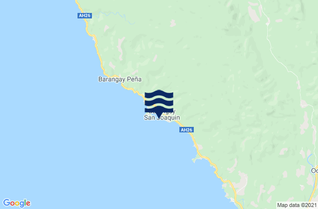 Mappa delle Getijden in San Joaquin, Philippines
