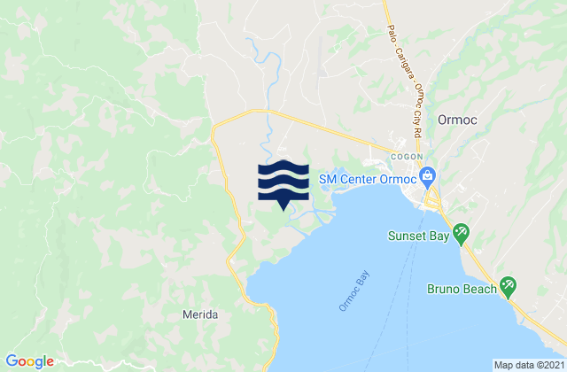 Mappa delle Getijden in San Juan, Philippines