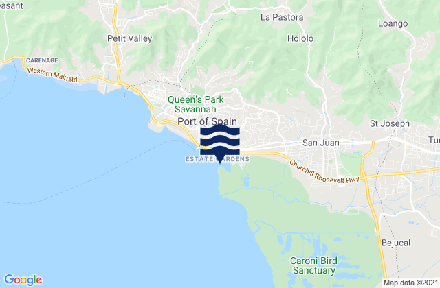 Mappa delle Getijden in San Juan/Laventille, Trinidad and Tobago