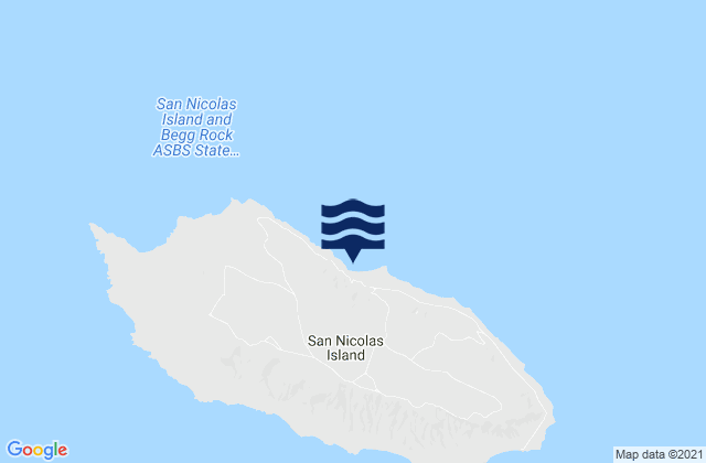 Mappa delle Getijden in San Nicolas Island, United States