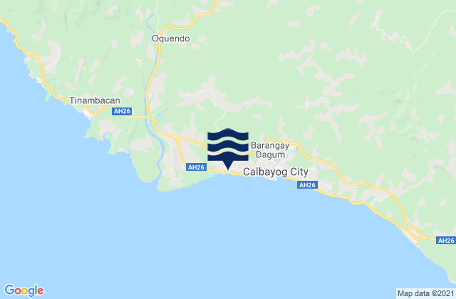 Mappa delle Getijden in San Policarpio, Philippines