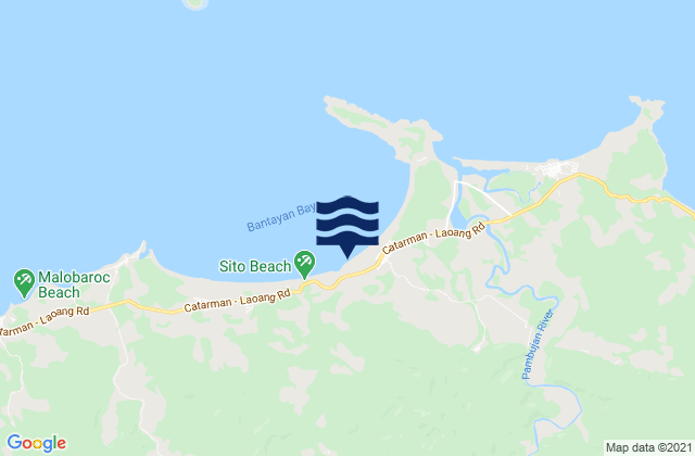 Mappa delle Getijden in San Roque, Philippines