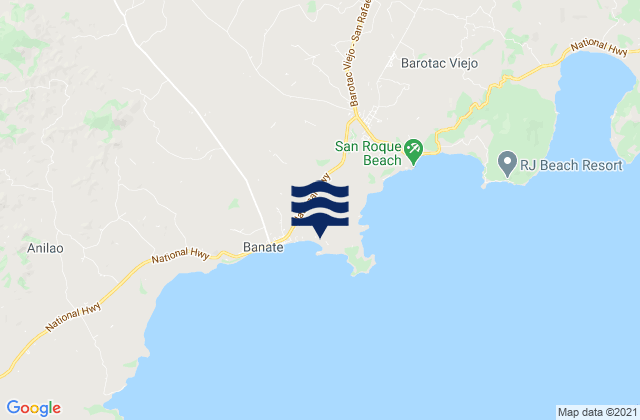 Mappa delle Getijden in San Salvador, Philippines