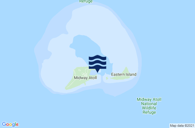 Mappa delle Getijden in Sand Island (Midway Islands), United States
