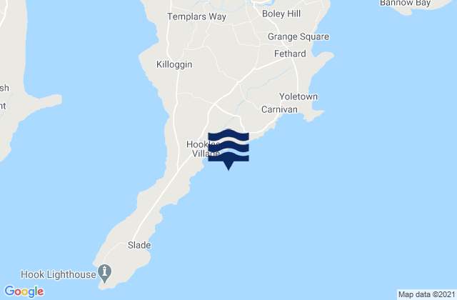 Mappa delle Getijden in Sandeel Bay, Ireland