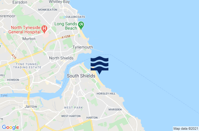 Mappa delle Getijden in Sandhaven Beach, United Kingdom