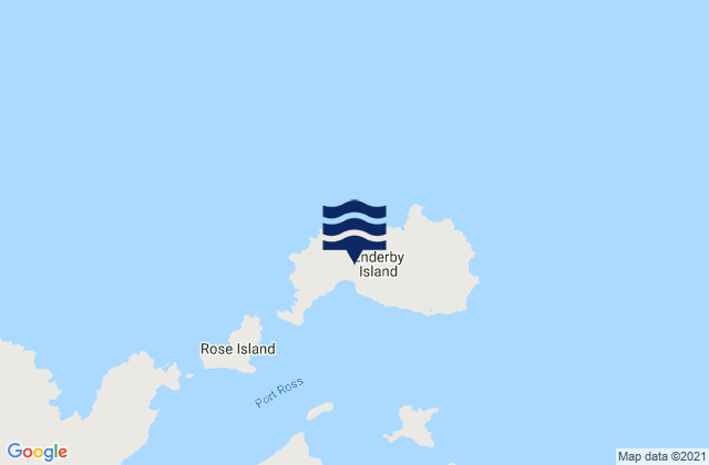 Mappa delle Getijden in Sandy Bay, New Zealand