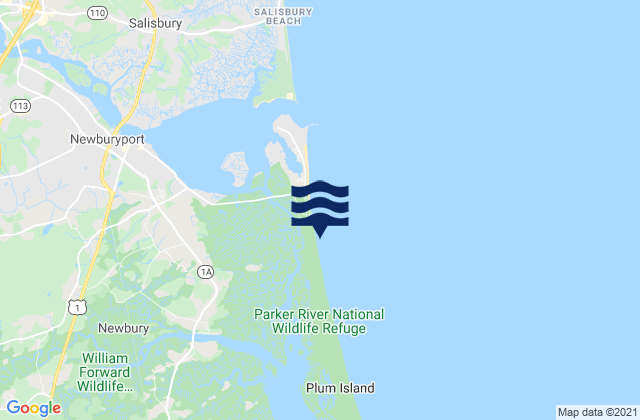 Mappa delle Getijden in Sandy Beach, United States