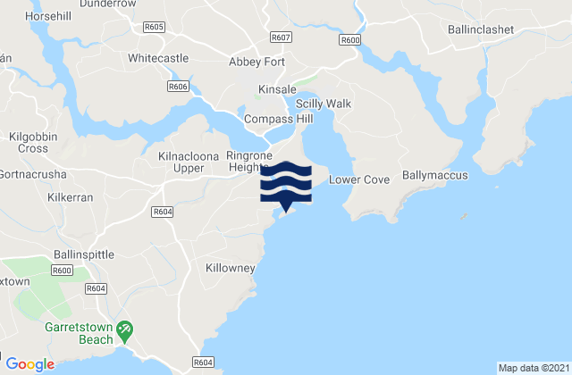 Mappa delle Getijden in Sandy Cove Island, Ireland
