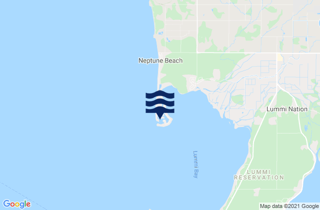 Mappa delle Getijden in Sandy Point (Lummi Bay), United States