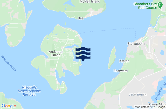 Mappa delle Getijden in Sandy Point Anderson Island Puget Sound, United States