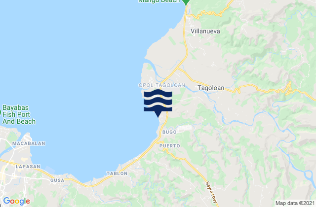 Mappa delle Getijden in Santa Ana, Philippines