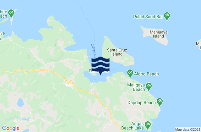 Mappa delle Getijden in Santa Cruz Harbor, Philippines