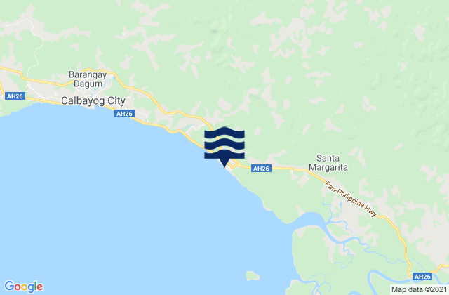 Mappa delle Getijden in Santa Margarita, Philippines