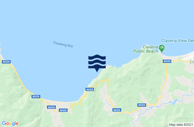 Mappa delle Getijden in Santa Praxedes, Philippines