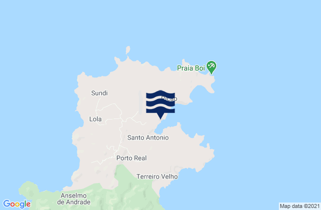 Mappa delle Getijden in Santo Antonio (Ilha do Principe), Sao Tome and Principe