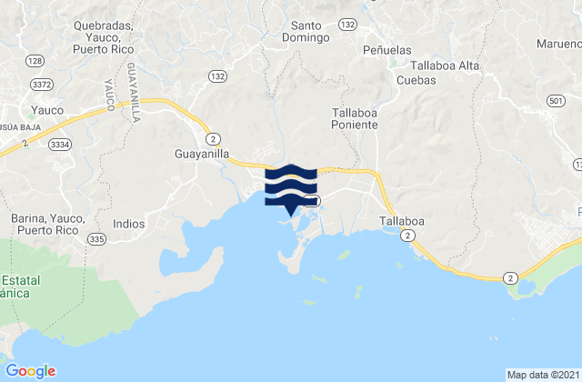 Mappa delle Getijden in Santo Domingo Barrio, Puerto Rico