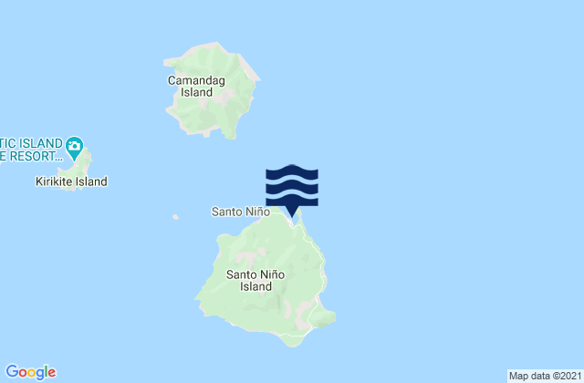 Mappa delle Getijden in Santo Niño, Philippines