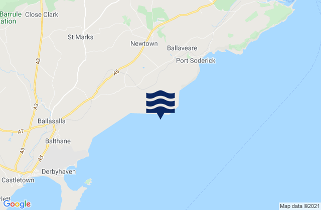 Mappa delle Getijden in Santon, Isle of Man