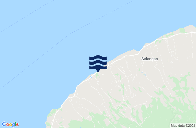 Mappa delle Getijden in Santong, Indonesia