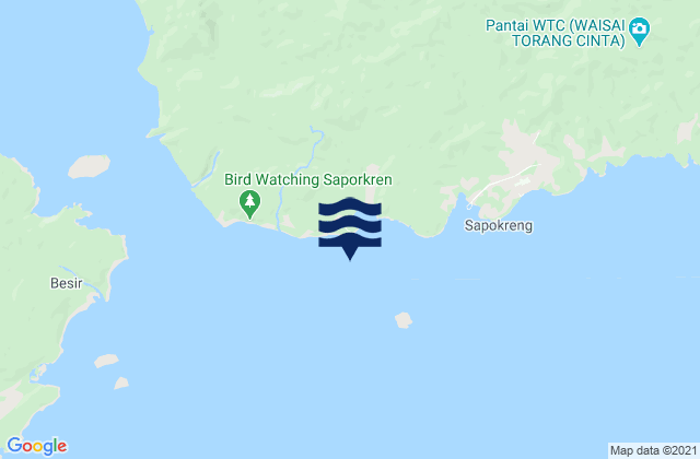Mappa delle Getijden in Saonek Dampier Strait, Indonesia
