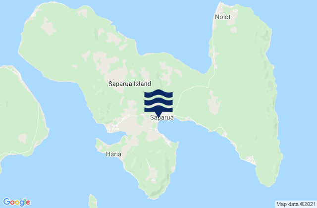 Mappa delle Getijden in Saparua, Indonesia