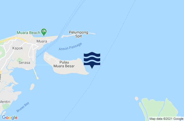 Mappa delle Getijden in Sapo Point (Brunei Bay), Malaysia