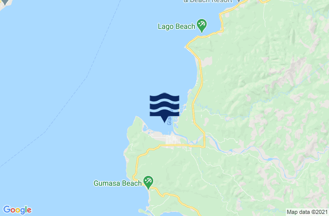 Mappa delle Getijden in Sarangani Bay, Philippines