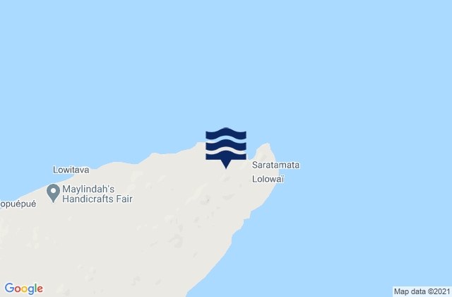 Mappa delle Getijden in Saratamata, Vanuatu