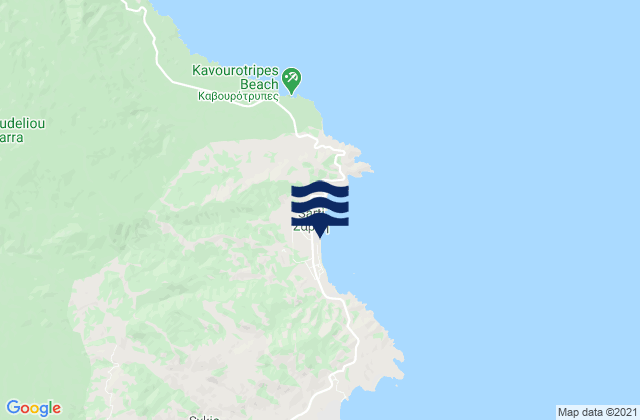 Mappa delle Getijden in Sarti Beach, Greece