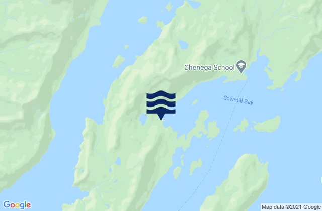 Mappa delle Getijden in Sawmill Bay Evans Island, United States