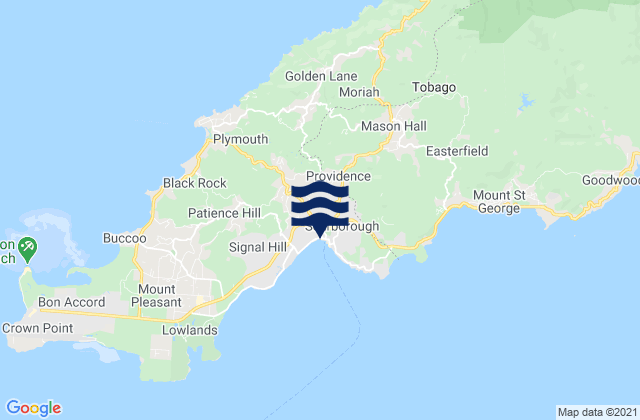 Mappa delle Getijden in Scarborough (Trinidad and Tobago), Trinidad and Tobago