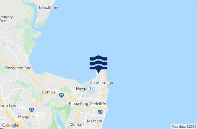 Mappa delle Getijden in Scarborough, Australia